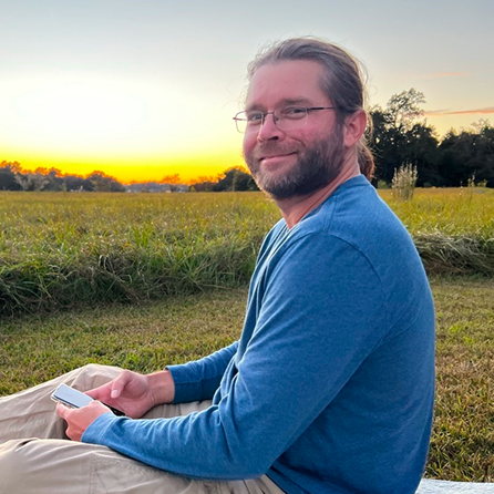 Photo of Mike at sunset